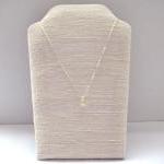 Sterling Silver Necklace With Tiny Soft Yellow..